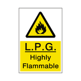 LPG Highly Flammable Sticker | Safety-Label.co.uk