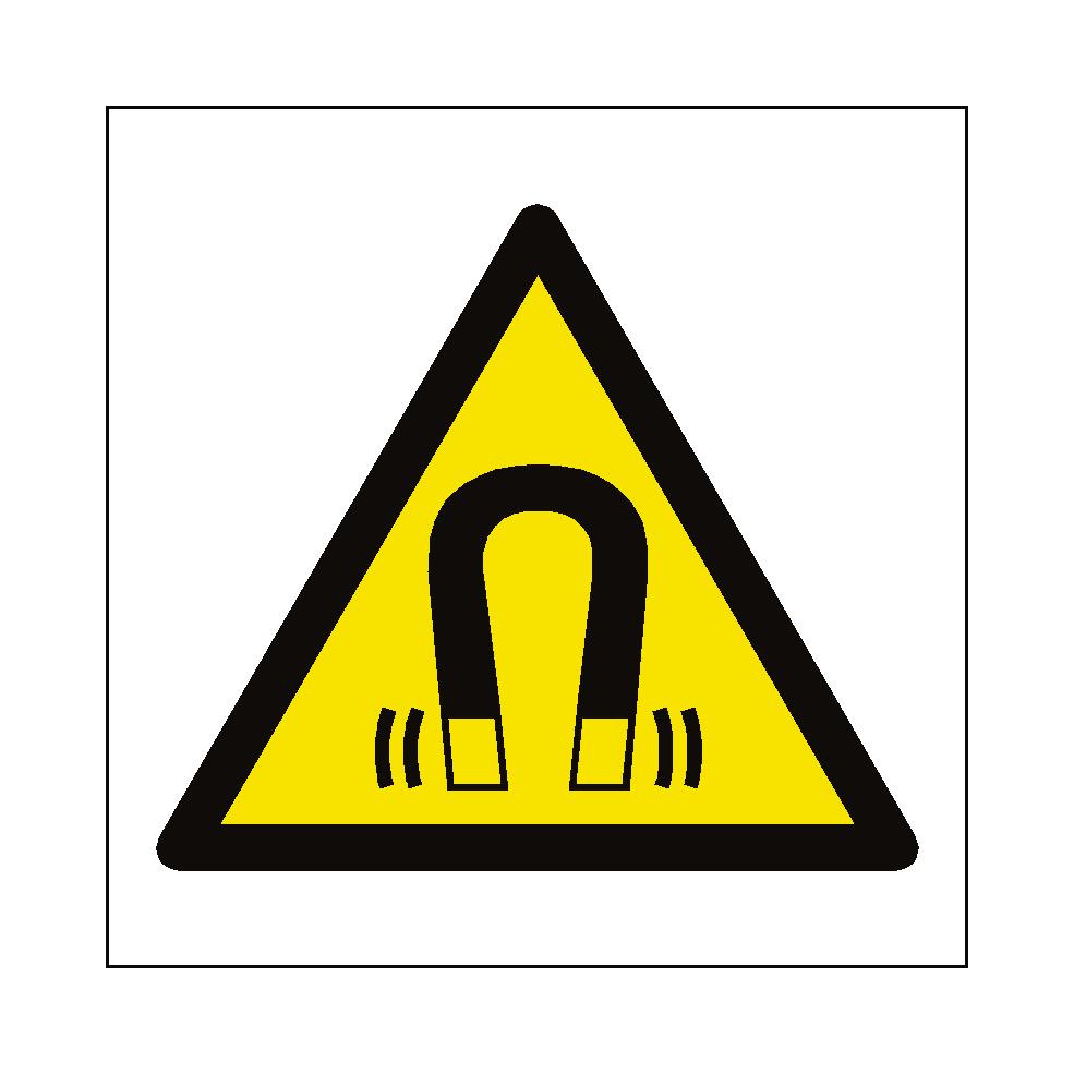 Magnetic Field Hazard Symbol Label | Safety-Label.co.uk