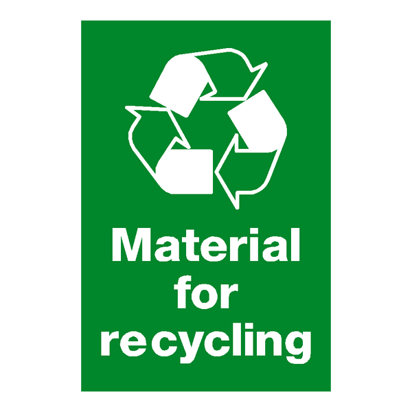 Material For Recycling Sticker | Safety-Label.co.uk