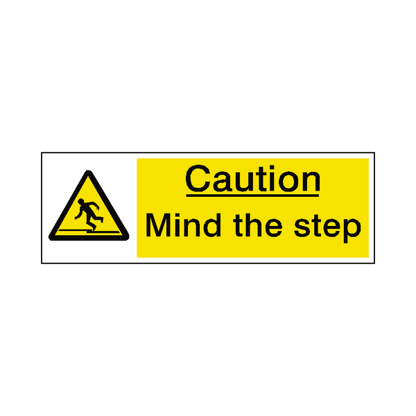 Mind The Step Warning Sign | Safety-Label.co.uk