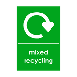 Mixed Recycling Waste Sign | Safety-Label.co.uk