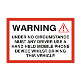 Mobile Phone Vehicle Sticker | Safety-Label.co.uk