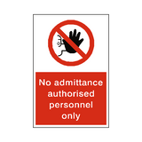 No Unauthorised Persons Sign | Safety-Label.co.uk