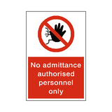 No Admittance Sign | Safety-Label.co.uk