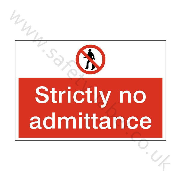 Strictly No Admittance Construction Sign | Safety-Label.co.uk