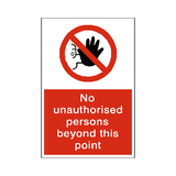 No Unauthorised Persons Sticker | Safety-Label.co.uk