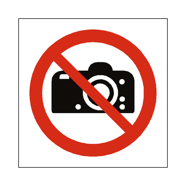 No Photography Symbol Label | Safety-Label.co.uk