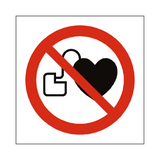 No Cardiac Device Symbol Sign | Safety-Label.co.uk