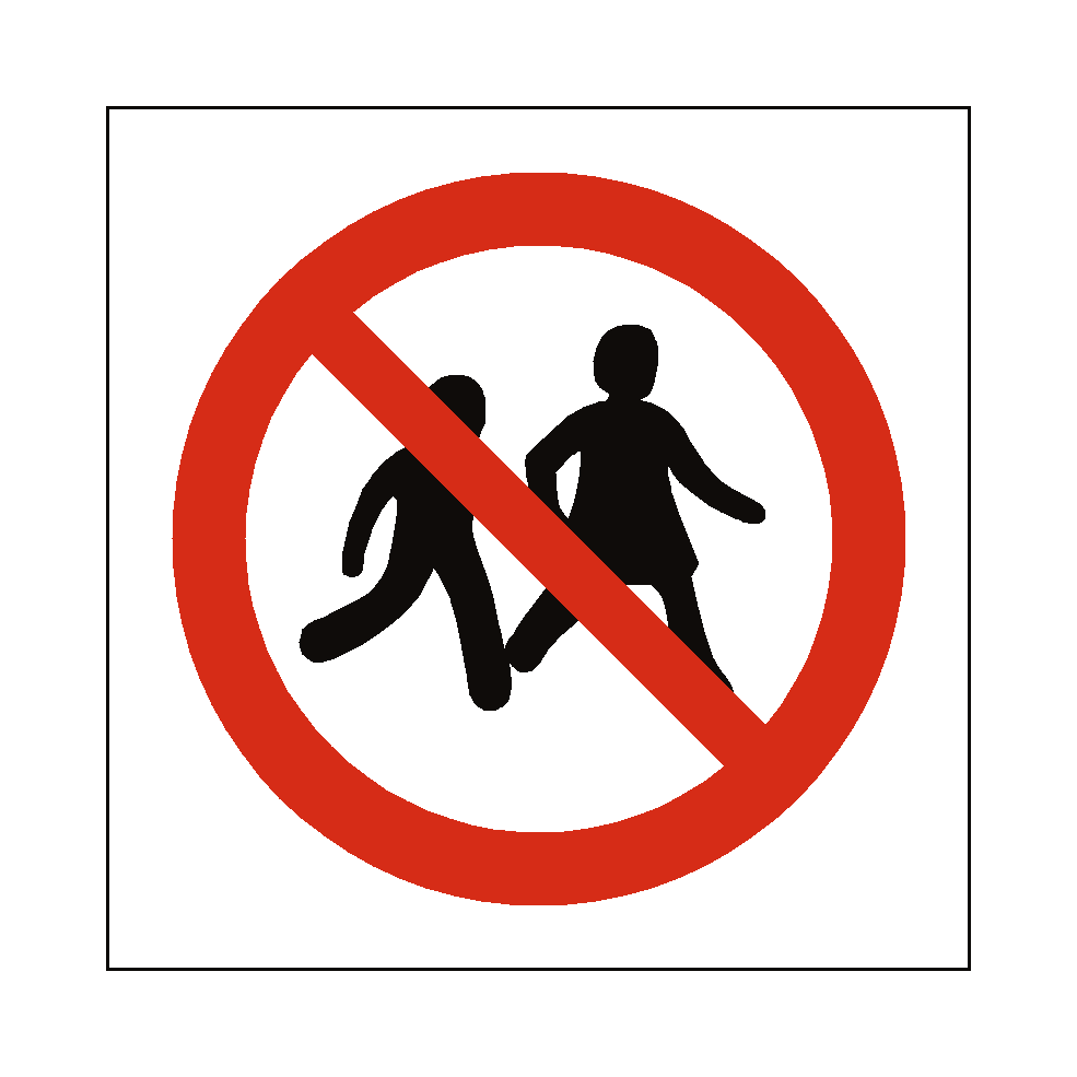 No Children Allowed Symbol Label | Safety-Label.co.uk
