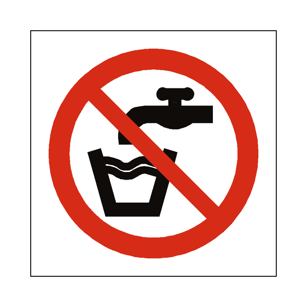 No Drinking Water Symbol Sign | Safety-Label.co.uk