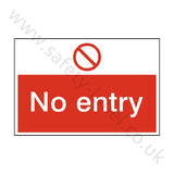 No Entry Construction Site Sign | Safety-Label.co.uk