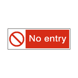 No Entry Landscape Label | Safety-Label.co.uk