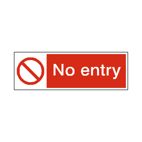 No Entry Landscape Label | Safety-Label.co.uk
