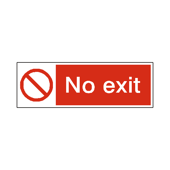 No Exit Label | Safety-Label.co.uk