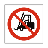 No Access Forklift Truck Symbol Label | Safety-Label.co.uk