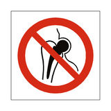 No Metal Implants Symbol Sign | Safety-Label.co.uk