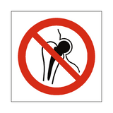 No Metal Implants Symbol Label | Safety-Label.co.uk