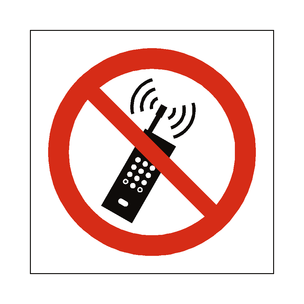 No Mobile Phone Symbol Sign | Safety-Label.co.uk