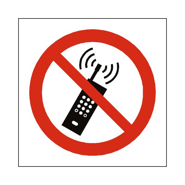No Mobile Phone Symbol Label | Safety-Label.co.uk