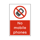 No Mobile Phones Sticker | Safety-Label.co.uk