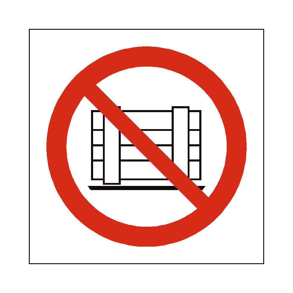 No Obstruction Symbol Label | Safety-Label.co.uk