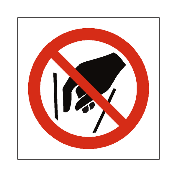 No Reaching In Symbol Sign | Safety-Label.co.uk