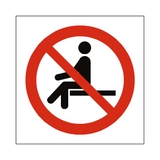No Sitting Symbol Sign | Safety-Label.co.uk