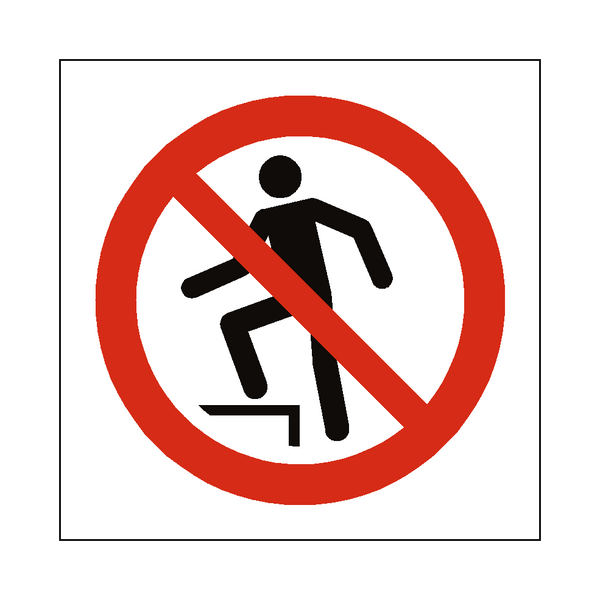 No Stepping On Surface Symbol Label | Safety-Label.co.uk
