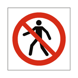 No Thoroughfare Symbol Label | Safety-Label.co.uk