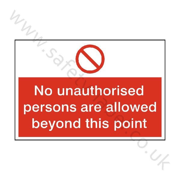 No Unauthorised Persons Allowed Safety Sign | Safety-Label.co.uk