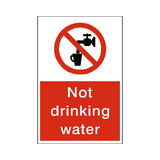 Not Drinking Water Sticker | Safety-Label.co.uk