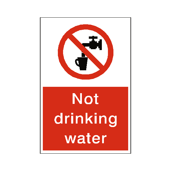 Not Drinking Water Sticker | Safety-Label.co.uk