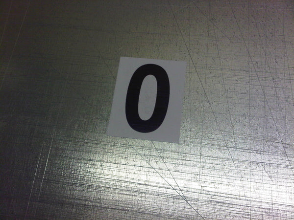 Number 0 Sticker Black | Safety-Label.co.uk
