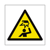 Overhead Obstacles Hazard Symbol Sign | Safety-Label.co.uk