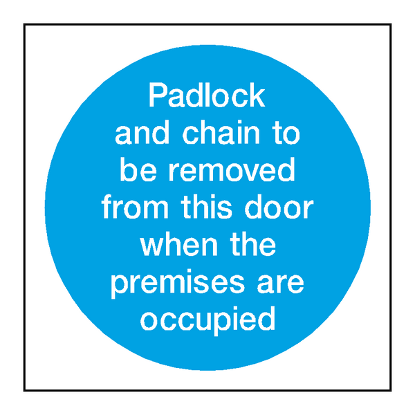 Padlock Removed Sticker | Safety-Label.co.uk