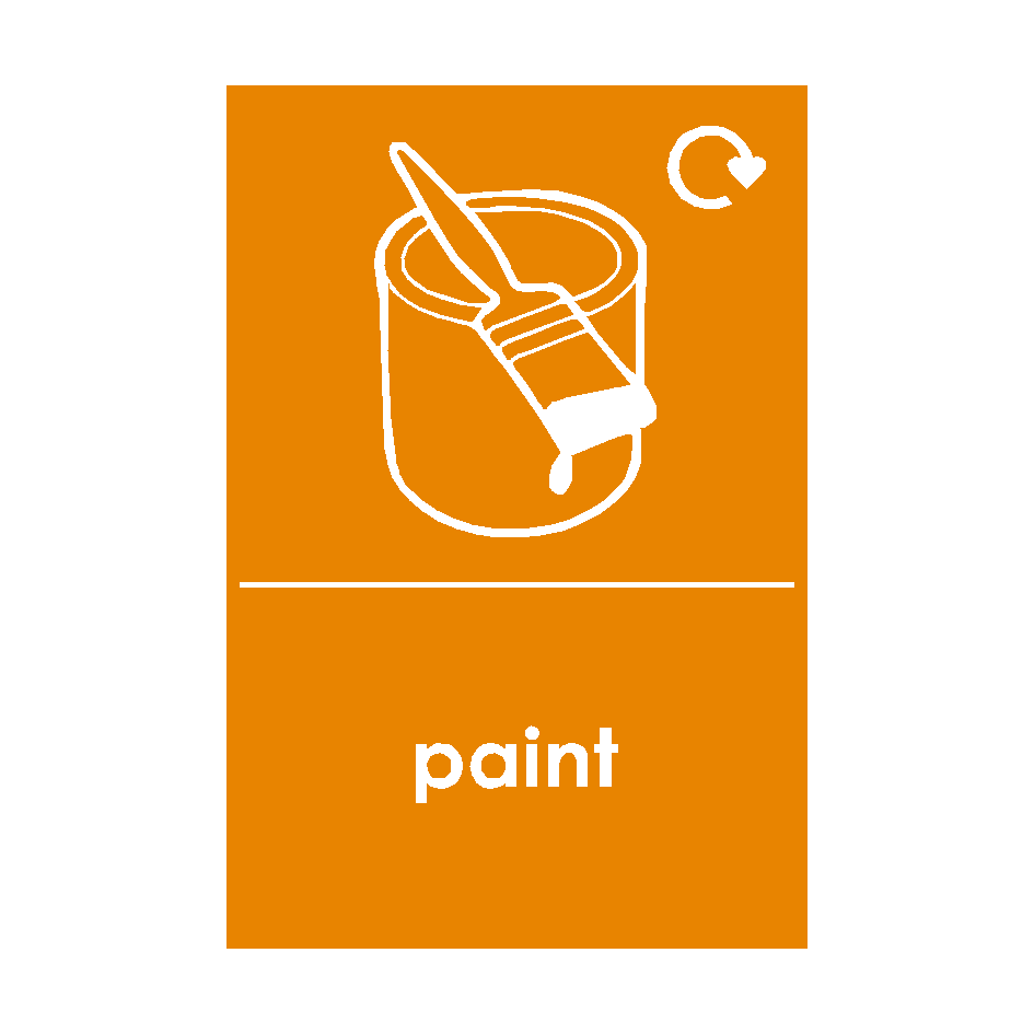 Paint Waste Recycling Sticker | Safety-Label.co.uk