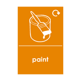 Paint Waste Recycling Sticker | Safety-Label.co.uk