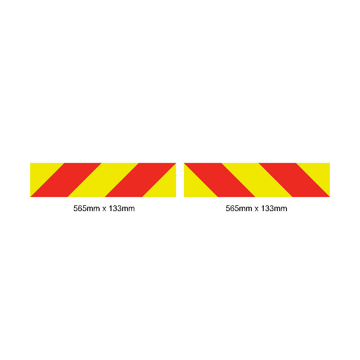 CrossRail Chevron Reflective Signs / Pack of 2 | Safety-Label.co.uk