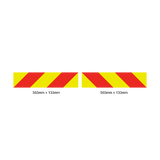 CrossRail Chevron Reflective Signs / Pack of 2 | Safety-Label.co.uk