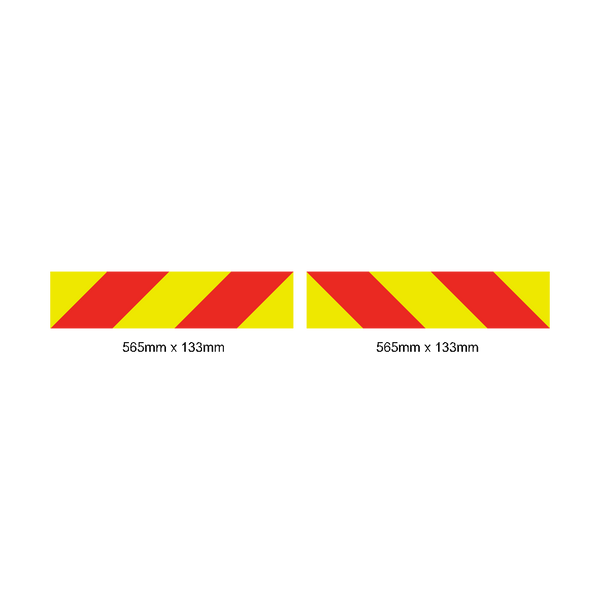 CrossRail Chevron Reflective Signs / Pack of 2 | Safety-Label.co.uk