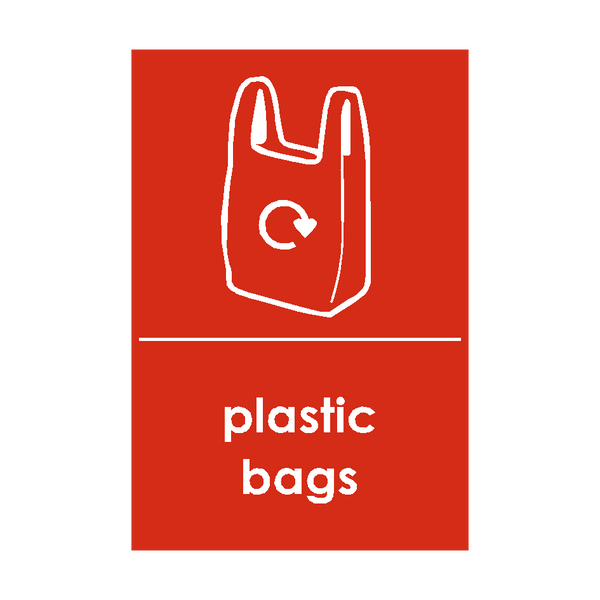 Plastic Bags Waste Recycling Signs | Safety-Label.co.uk