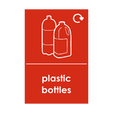 Plastic Bottles Waste Recycling Sticker | Safety-Label.co.uk