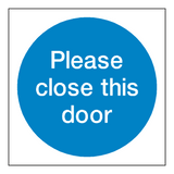 Please Close This Door Sticker | Safety-Label.co.uk