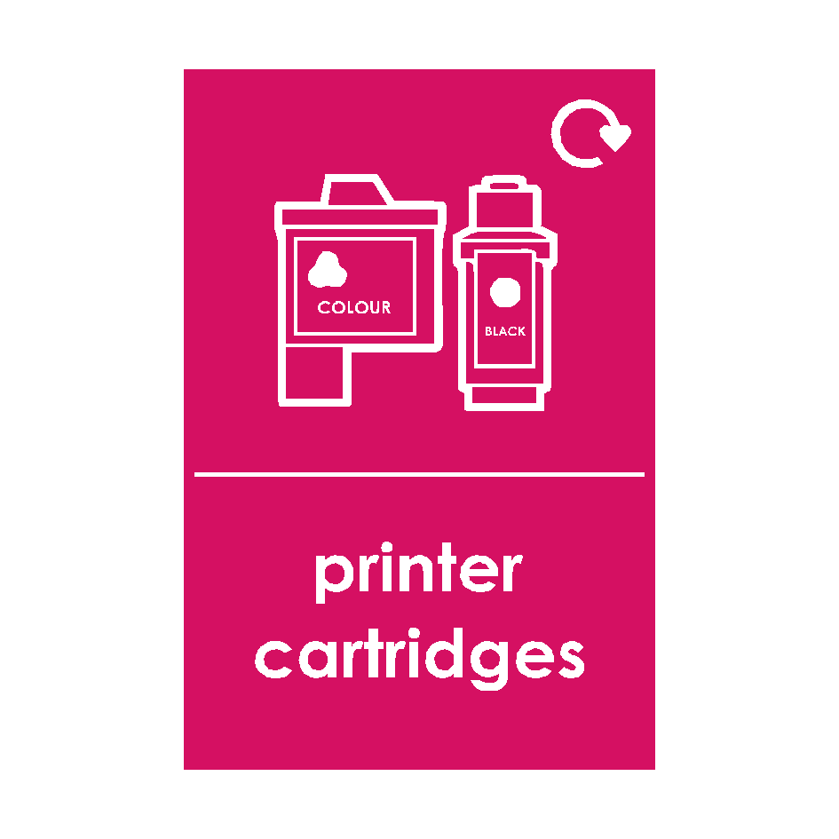 Printer Cartriges Waste Sticker