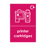 Printer Cartriges Waste Sticker | Safety-Label.co.uk