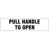 Pull Handle To Open Vehicle Sticker | Safety-Label.co.uk