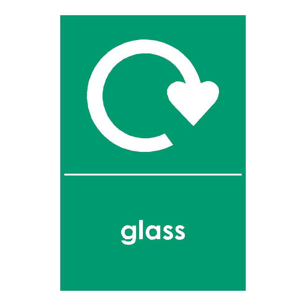 Recycling Glass Sticker | Safety-Label.co.uk