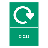 Recycling Glass Sticker | Safety-Label.co.uk