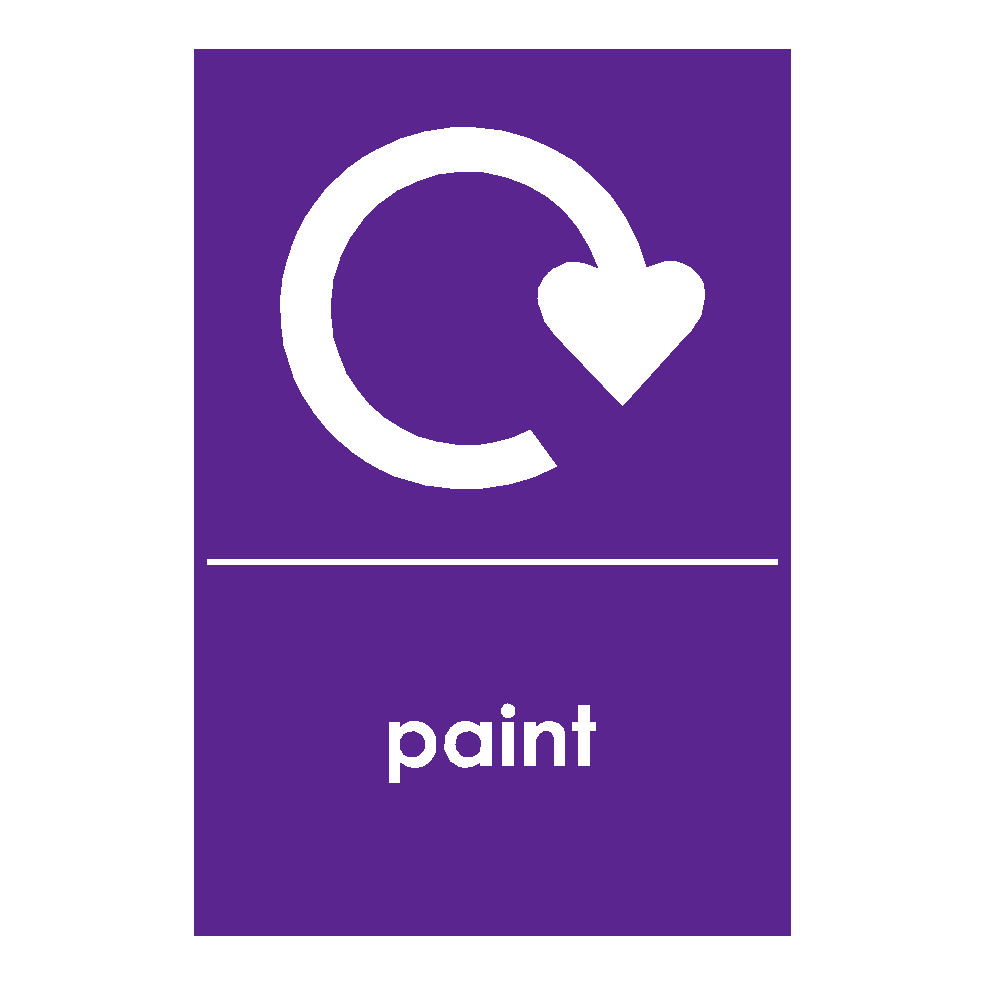Recycling Paint Sticker | Safety-Label.co.uk