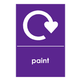 Recycling Paint Sticker | Safety-Label.co.uk
